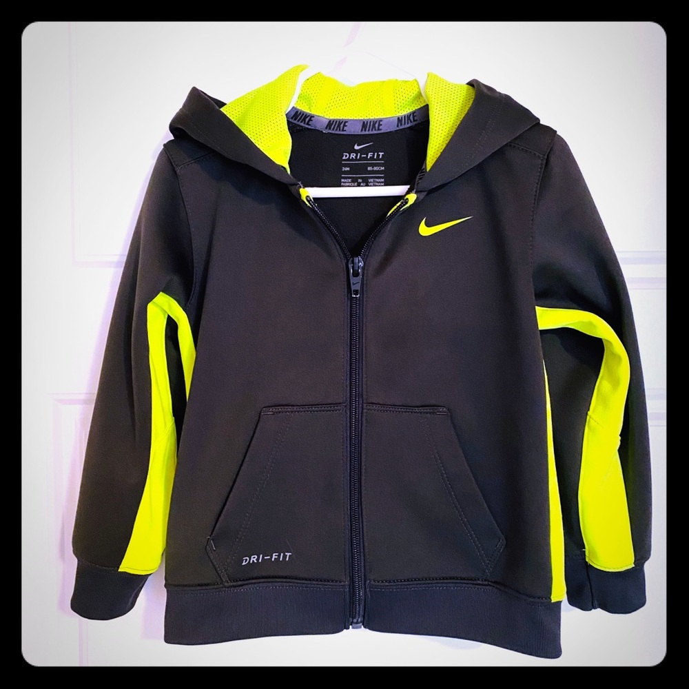 Nike Zip-Up Grey & Lime Green: 24 Mo.